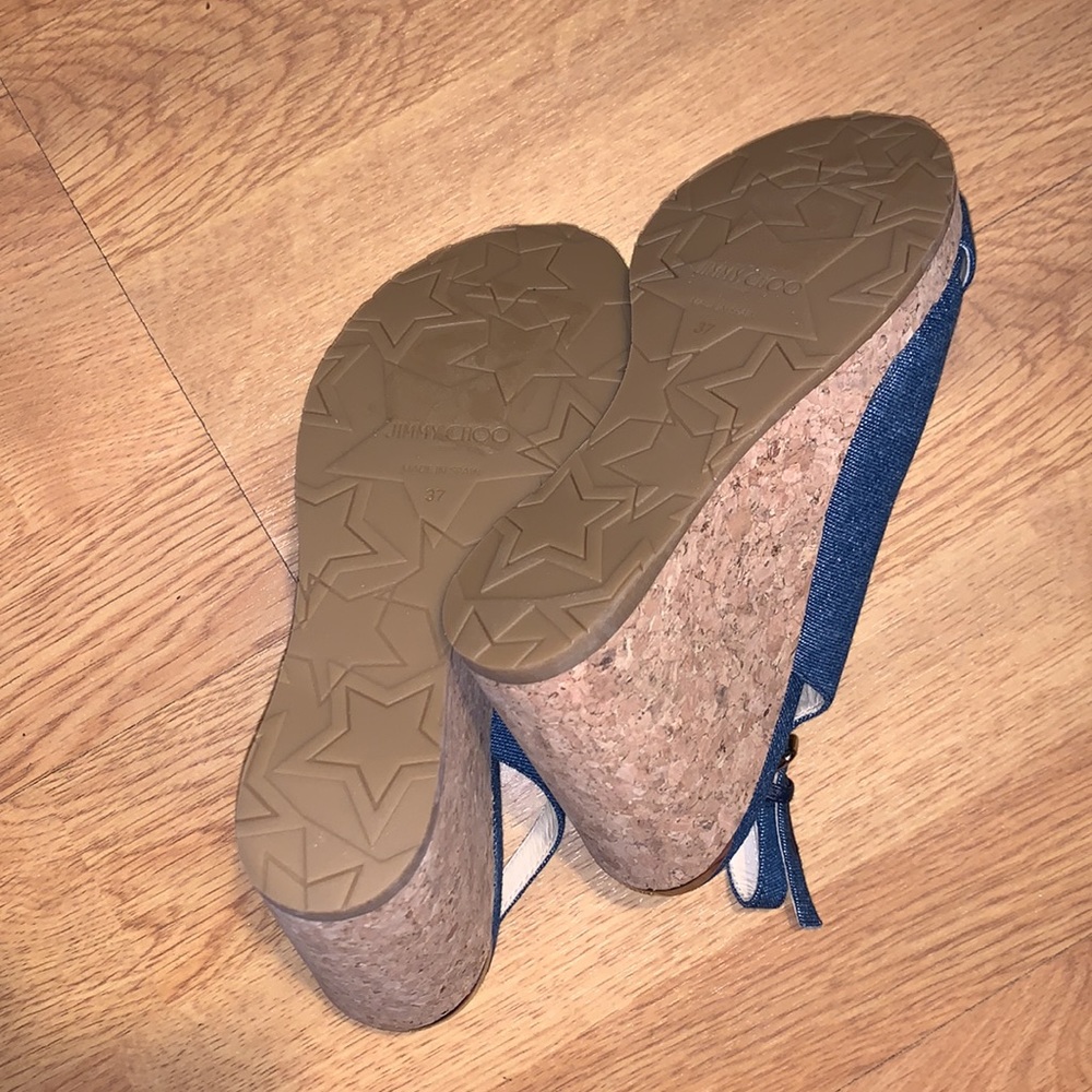 NWOB Jimmy Choo Amely Slingback Wedge Sandal, 7 - Picture 11 of 14
